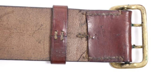 Wehrmacht (Heer) brown officers belt (marked RZM and L.Zeschke)