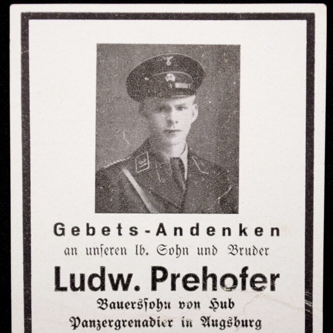Heer Panzergrenadier deathcard KIA 13.4.44