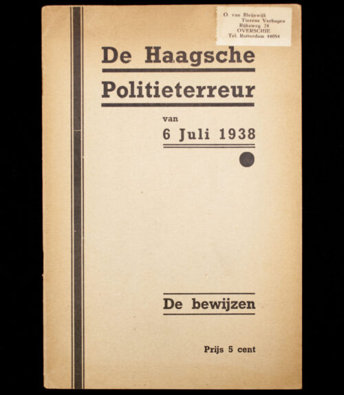 (NSB) De Haagsche Politieterreur van 6 juli 1938
