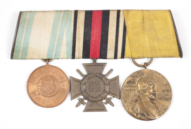 (Bavaria) German veterans medalbar with 1897 Centenary medal