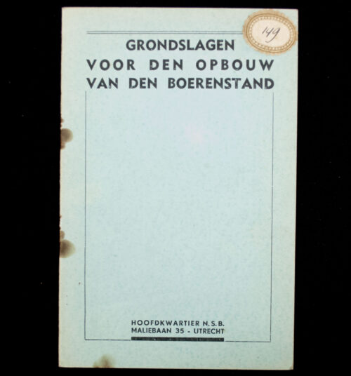 (NSB) Mussert, Grondslagen voor den opbouw van den boerenstand (1941)