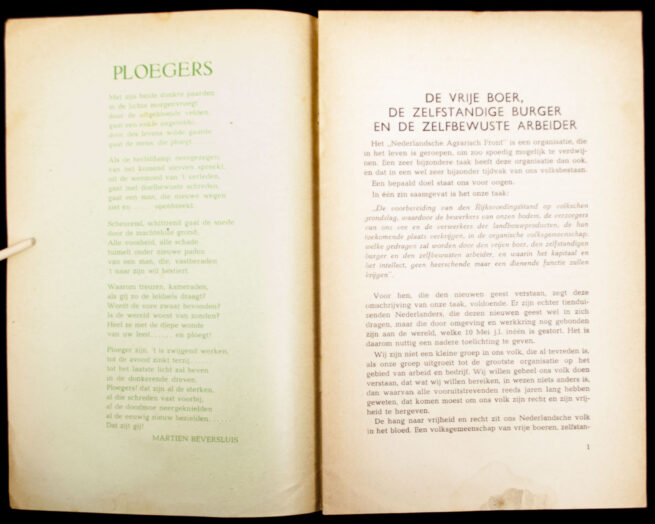 (NSB) Het Nederlandsch Agrarisch Front (1940) 1st edition