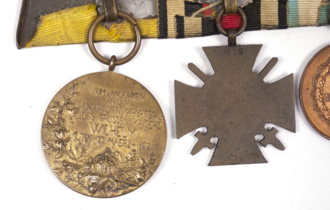 (Bavaria) German veterans medalbar with 1897 Centenary medal