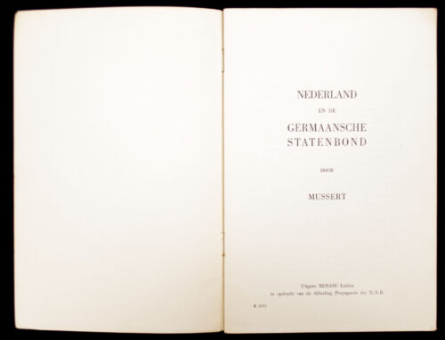(NSB) A. Mussert - Nederland en de Germaansche Statenbond