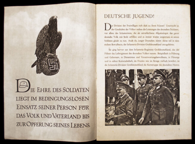 (Magazine) Infanterie Division (Mot.) Grossdeutschland ruft die Jugend des Grossdeutschen Reiches! (including the rare extra sheeth!)