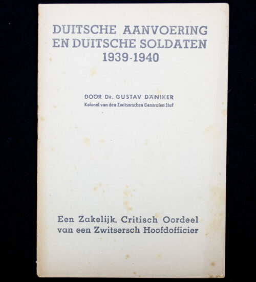 (Brochure) Duitsche aanvoering en Duitsche Soldaten 1939-1940 (1940)