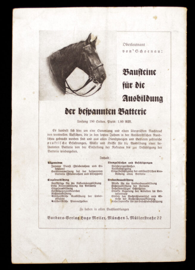 (Brochure) Artilleristische Rundschau (1941)