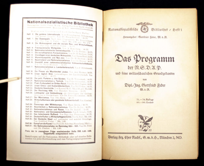 (Brochure) Das Programm der N.S.D.A.P. (1932)