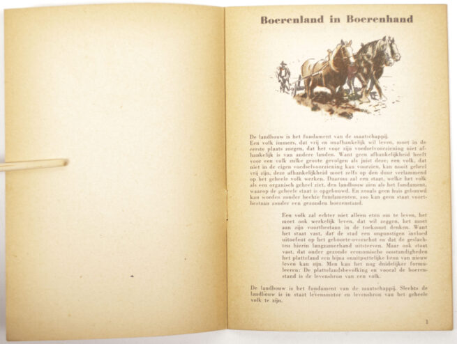 (Brochure NSB) Boerenland in Boerenhand (1941)