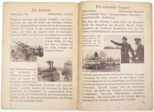 (Brochure) Offizier im grossdeutschen Heer. Merkworte für die Berufswahl. Kriegsausgabe (1942)