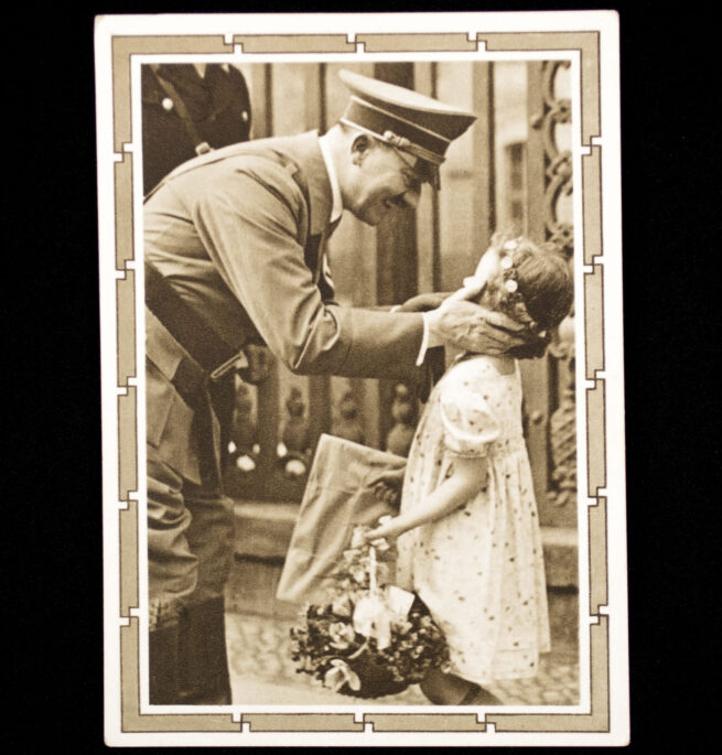 (Postcard) Hitler with girl