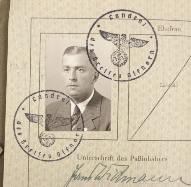 Deutches Reich Reisepass with passphoto (1938)