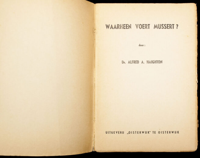 (Book) Dr. Alfred. A. Haighton - Waarheen voert Mussert (1937)