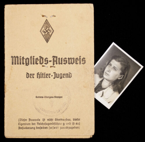 Hitlerjugend (HJ)Bund Deutscher Mädel (BDM) Mitgliedsausweis (1938)