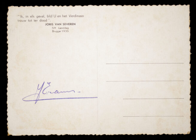 (Postcard) Belgium Verdinaso - Joris van Severen - Landdag Brugge 1935