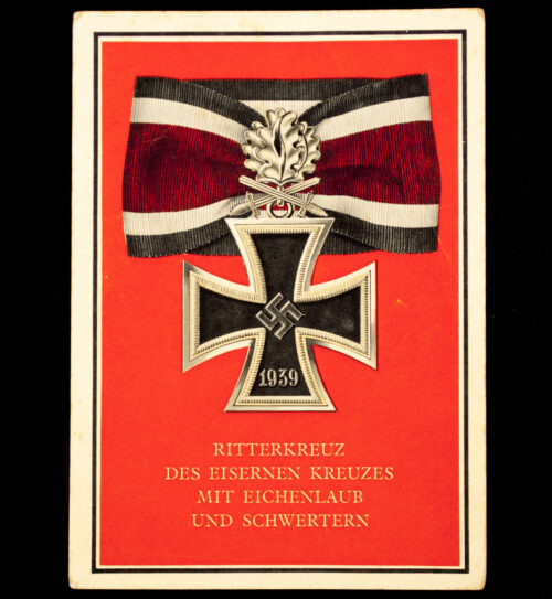 (Postcard) Ritterkreuz des Eisernen Kreuzes mit Eichenlaub und Schwertern