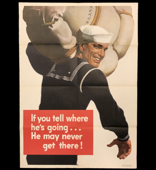 (Poster) USA WWII - If you tell where he's going... He may never get there! (1943)