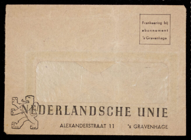 Nederlandsche Unie - Memberpass (1941-1942)