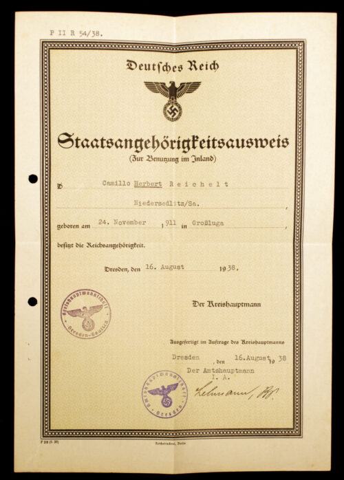 Reisepass + Staatsangehörigkeitsausweis (1938)