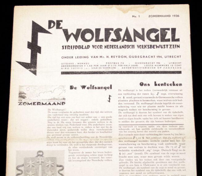 (Magazine NSB) De Wolfsangel - No.1 (1936)