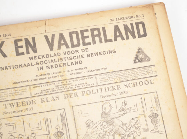 (NSB) Volk en Vaderland Newspaper - Complete year 1934 (52 editions) RARE!!!!