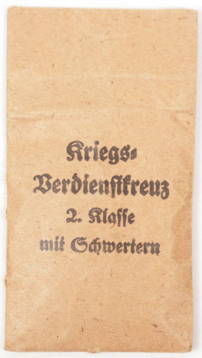 Kriegsverdienstkreuz mit Schwerter (KVK) War Merit Cross with Swords + bag (maker Franz Jungwirth)
