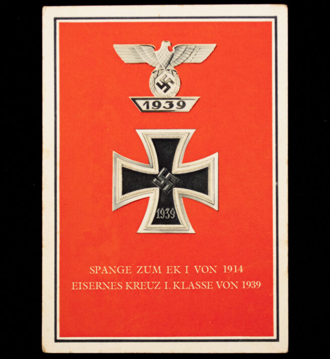(Postcard) Spange zum Ek1 von 1914 Eisernes Kreuz I. Klasse von 1939