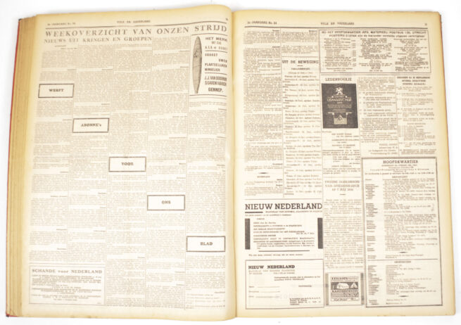 (NSB) Volk en Vaderland Newspaper - Complete year 1934 (52 editions) RARE!!!!