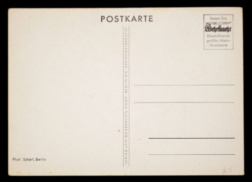 (Postcard) Schweres MG am Waldrand