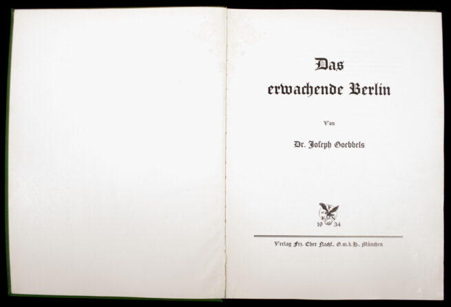 (Book) Joseph Goebbels – Das Erwachende Berlin (1934)