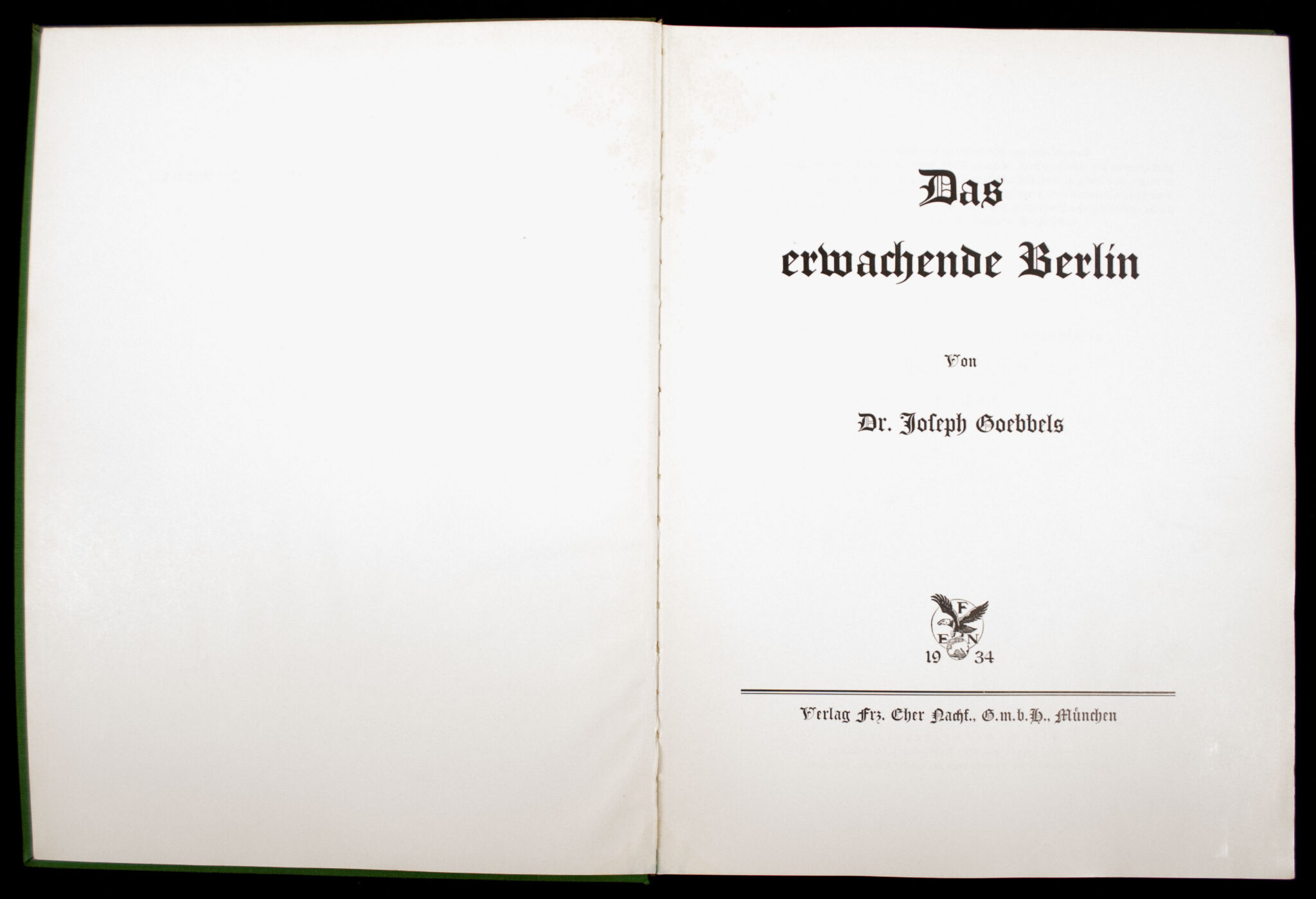 Book Joseph Goebbels Das Erwachende Berlin 1934