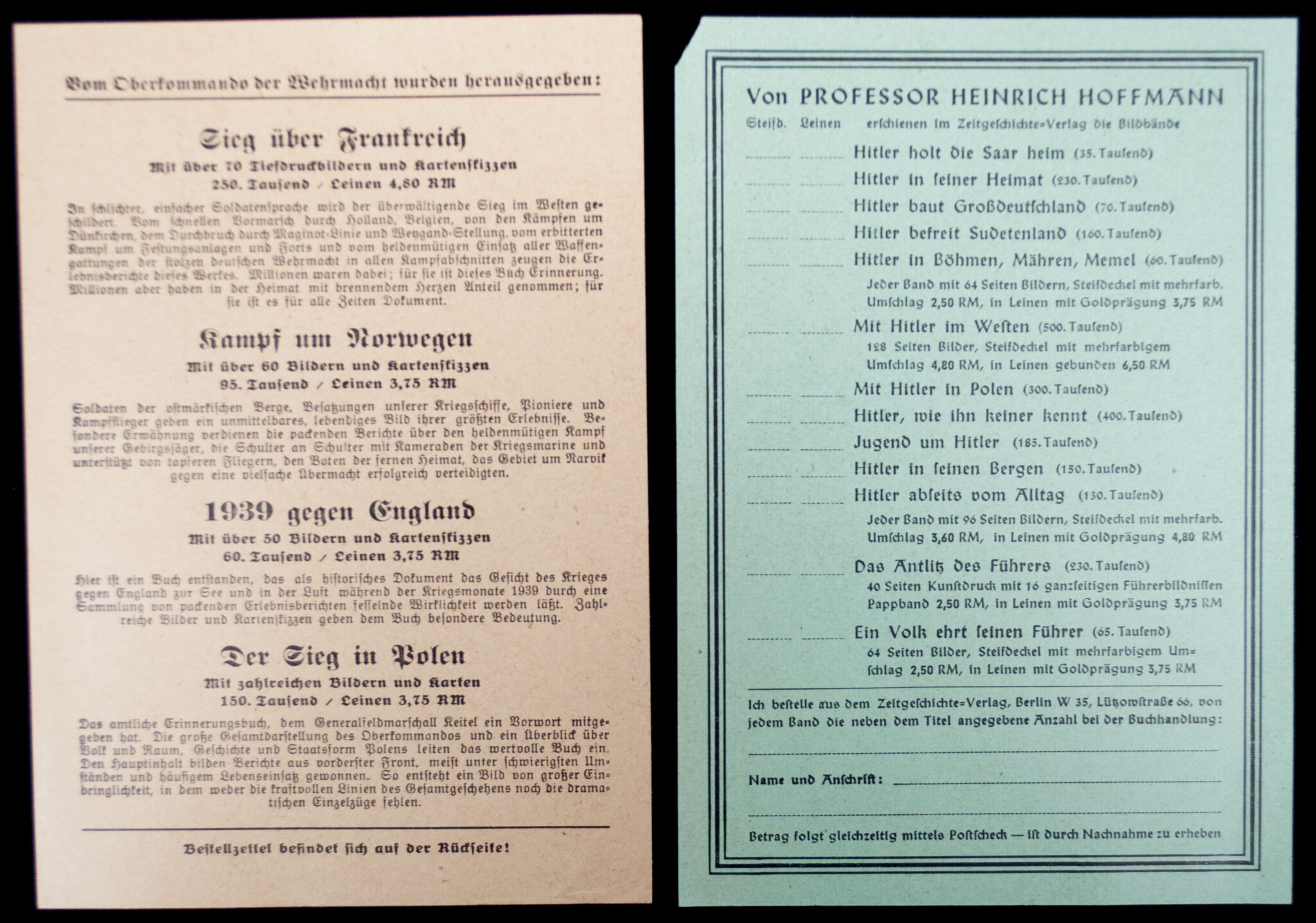 (Book) Heinrich Hoffmann - Mit Hitler im Westen (1940)