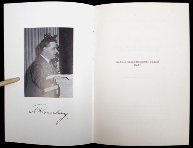 (Brochure) Alfred Rosenberg - Der Kampf um die Freiheit der Forschung (with dutch NSB Driehoek stamp inside) bd.1.