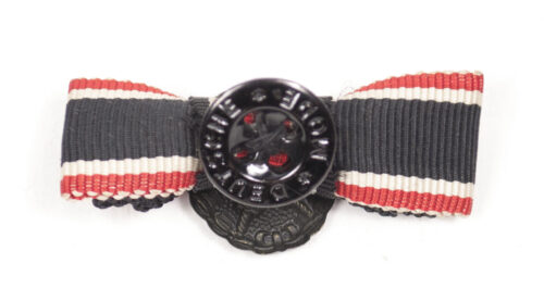 Buttonhole ribbon with EK1, Ek2, KVK and woundbadge in black miniature
