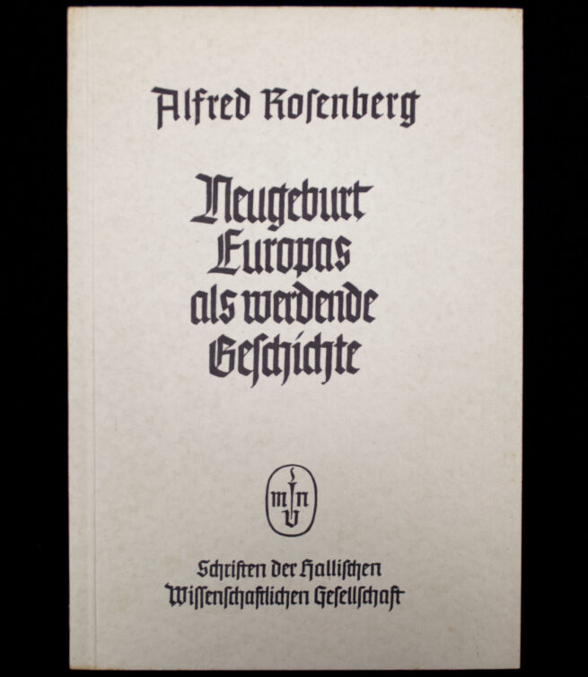 (Brochure) Alfred Rosenberg - Neugeburt Europas als werdende Geschichte (with dutch NSB Driehoek stamp inside) bd.5. (1939)