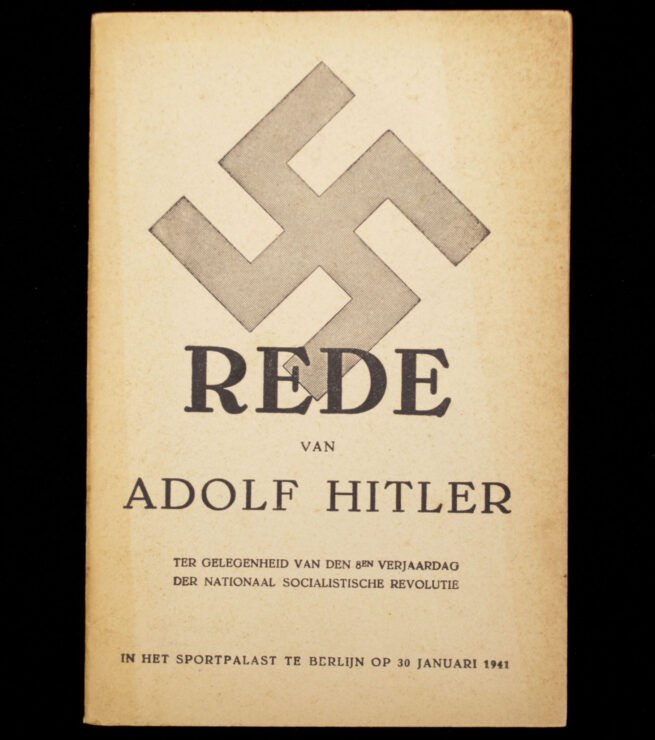 (Brochure) Rede van Adolf Hitler Ter gelegenheid van den 8en verjaardag der nationaal socialistische revolutie in het sportpalast te Berlijn op 30 januari 1941