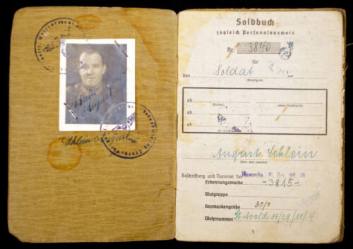 Soldbuch - StammKmp-Pi.Ers.Btl.46