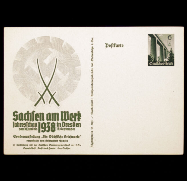 (Postcard) Sachsen am Werk - Jahresschau in Dresden (1938)