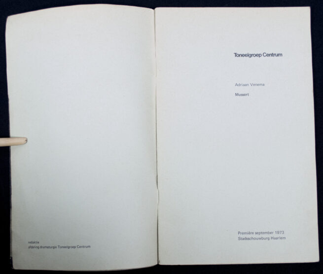 (Brochure) Adriaan Venema - Toneelgroep Centrum - Mussert (1973)