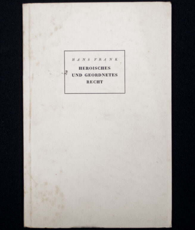 (Brochure) Hans Frank - Heroisches und geordnetes Recht (1938)