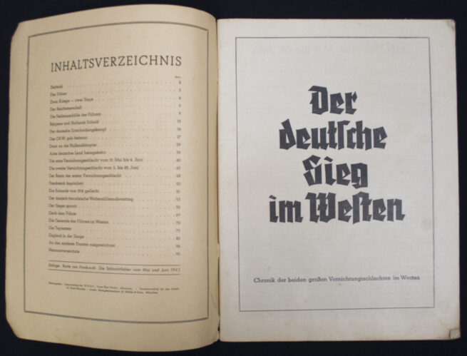 Der deutsche Sieg im Westen., Chronik der beiden großen Vernichtungsschlachten im Westen (1940)
