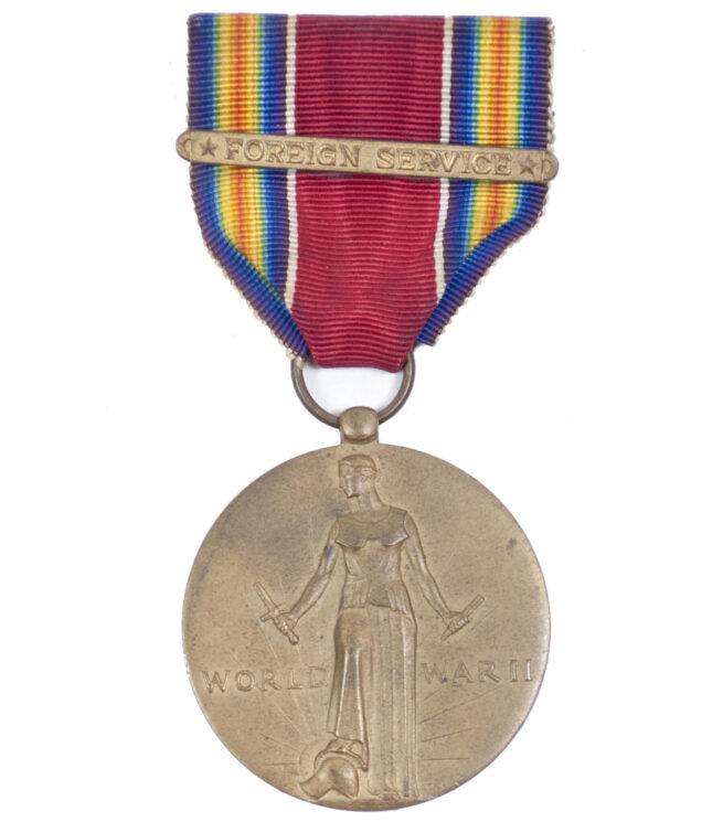 USA World War II Victory medal with “Foreign Service” bar