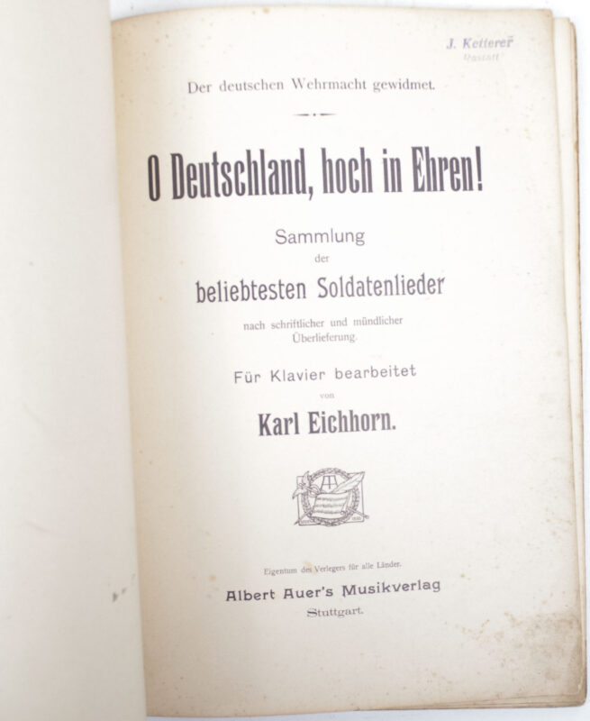 (Book) O Deutschland, Hoch in Ehren! (1914) Large format for piano