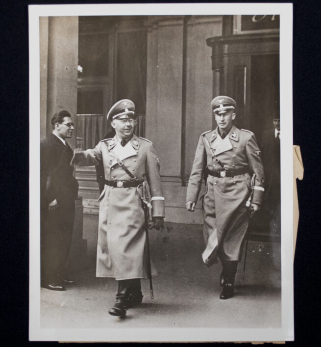(Pressphoto) Heinrich Himmler and Reinhard Heydrich (23x18 cm)