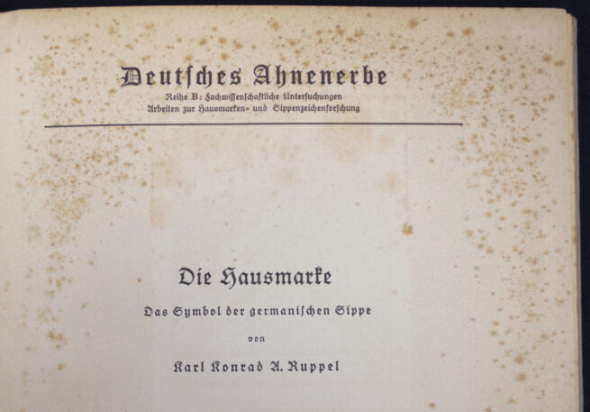 (Book) Karl K. Ruppel - Die Hausmarke Das Symbol der germanischen Sippe (1939)