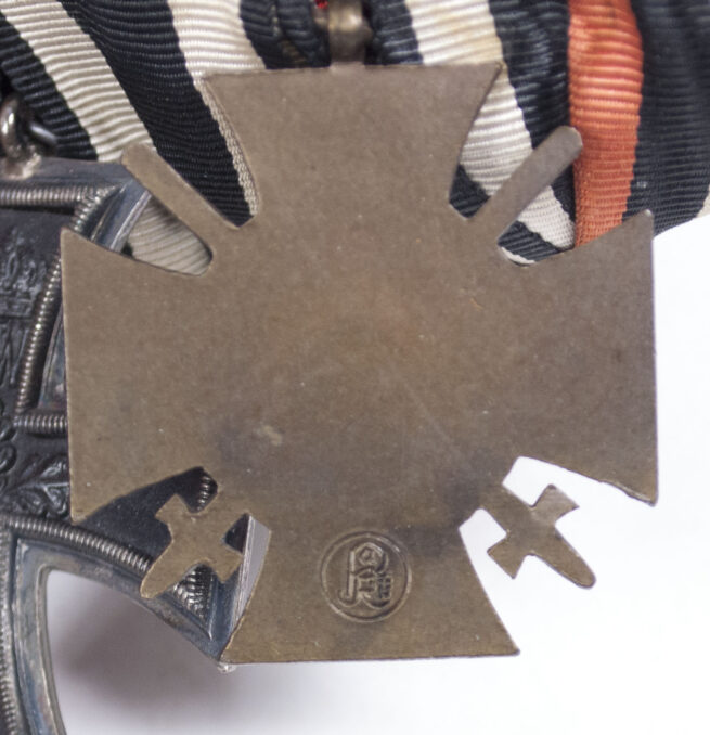 Double ribbonbar Frackspange with Iron Cross + Ehrenkreuz für Frontkämpfer
