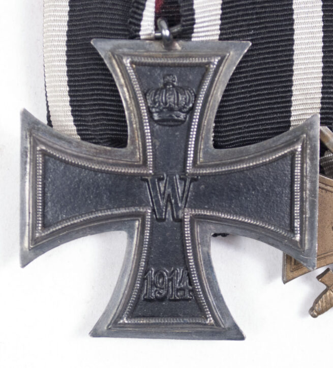 Double ribbonbar with Iron Cross + Ehrenkreuz für Frontkämpfer