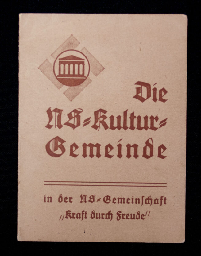 Die NS-Kulturgemeinde memberpass, flyer from Ortsverband Berlin and entrance tickets