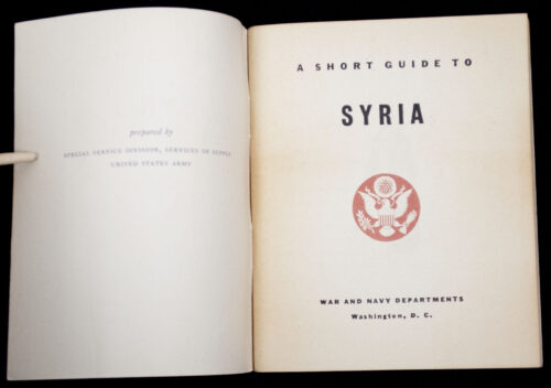 (USA) WWII A short guide to Syria - War and Navy Departments (1942)