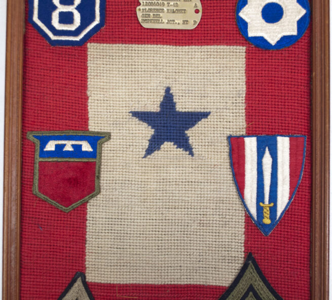 USA - Blue Star Mother's Service Flag with dog tag (Named)